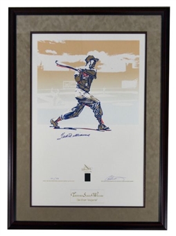 Ted Williams Signed 24x30 Carlo Beninati Color Lithograph – Framed 